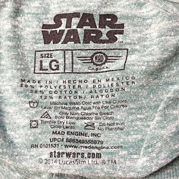Disney Starwars Tetris Graphic Shirt Yoda, Darth Vader, R2-D2 Robot, RARE Tee - Picture 11 of 11